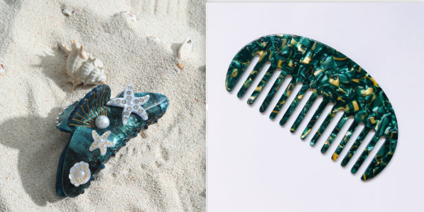 Ocean Acrylic Starfish Shell Temperament Seabed Barrettes