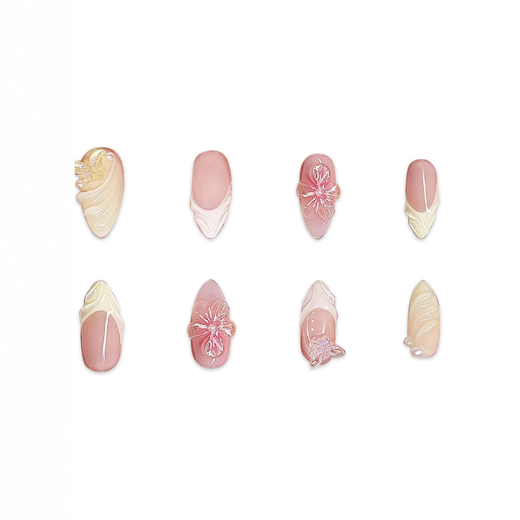Hot Selling Leopard Nail Art Handmade Almond Short