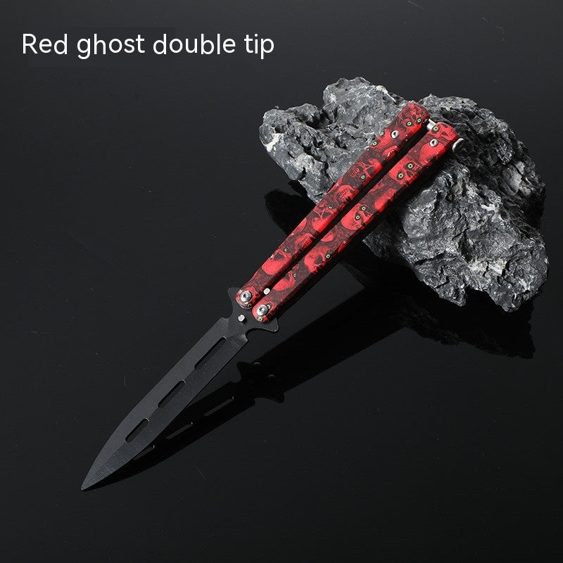 Butterfly Comb Folding Training Knife Stainless Steel Swing Knife