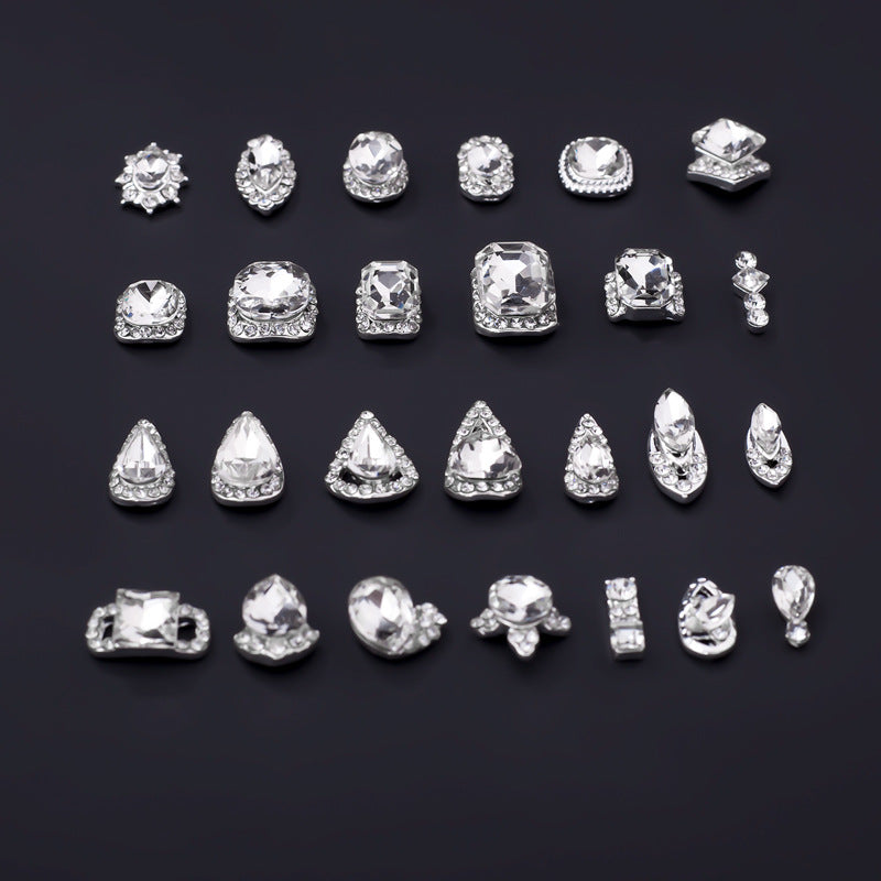 K9 Ultra-Shiny Flat-Back Rhinestones In White For Nail Art Decorations