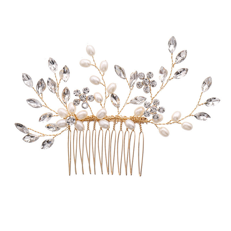 Hand-woven Pearl Hair Comb Hair Comb Headdress