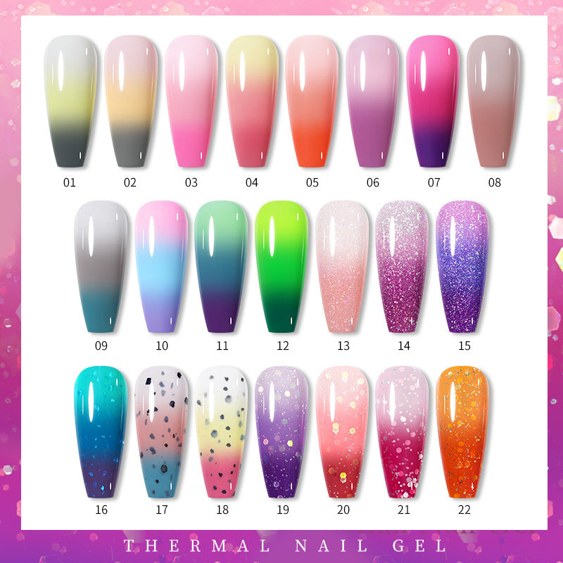 Thermal Nail Gel Simple Home Candy Gradient Color Change UV Polish