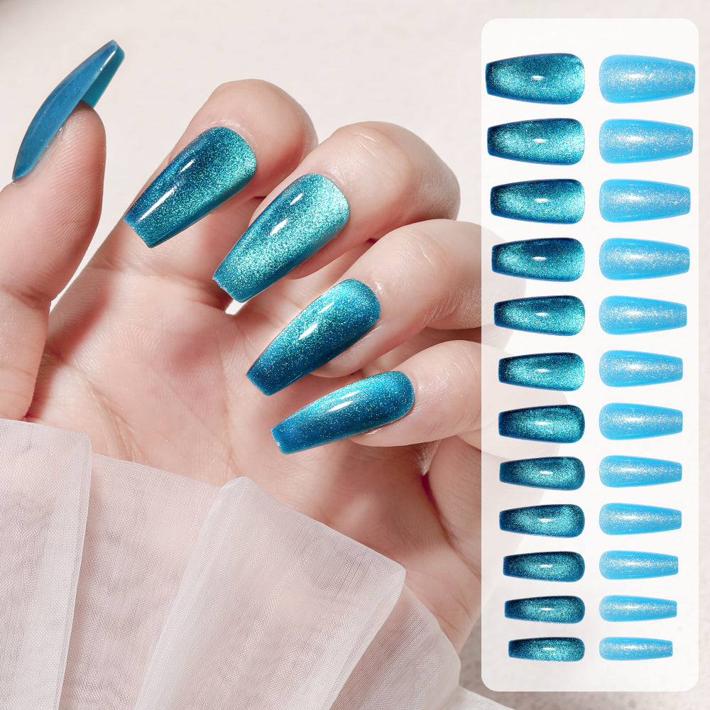 Fake Nail Patches Hand Wearing Nail Art
