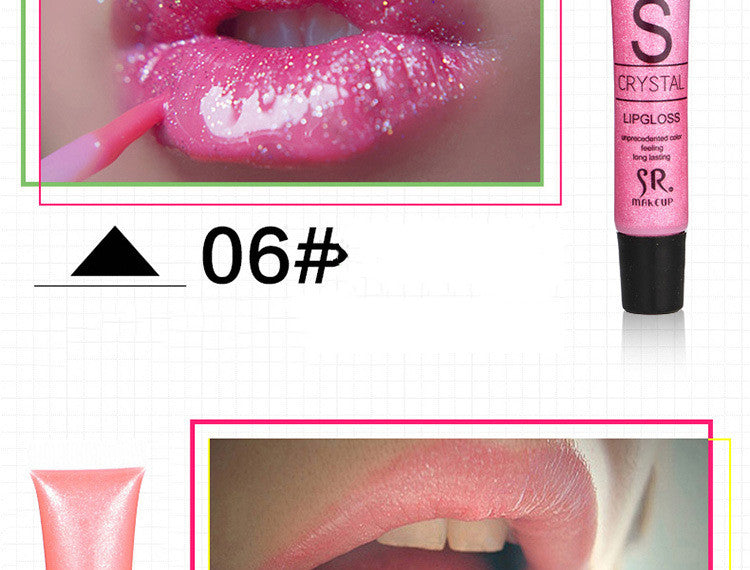 SR Hose Water-sensing Lip Gloss With Pearlescent Gold Moisturizing Temptation Lip Gloss