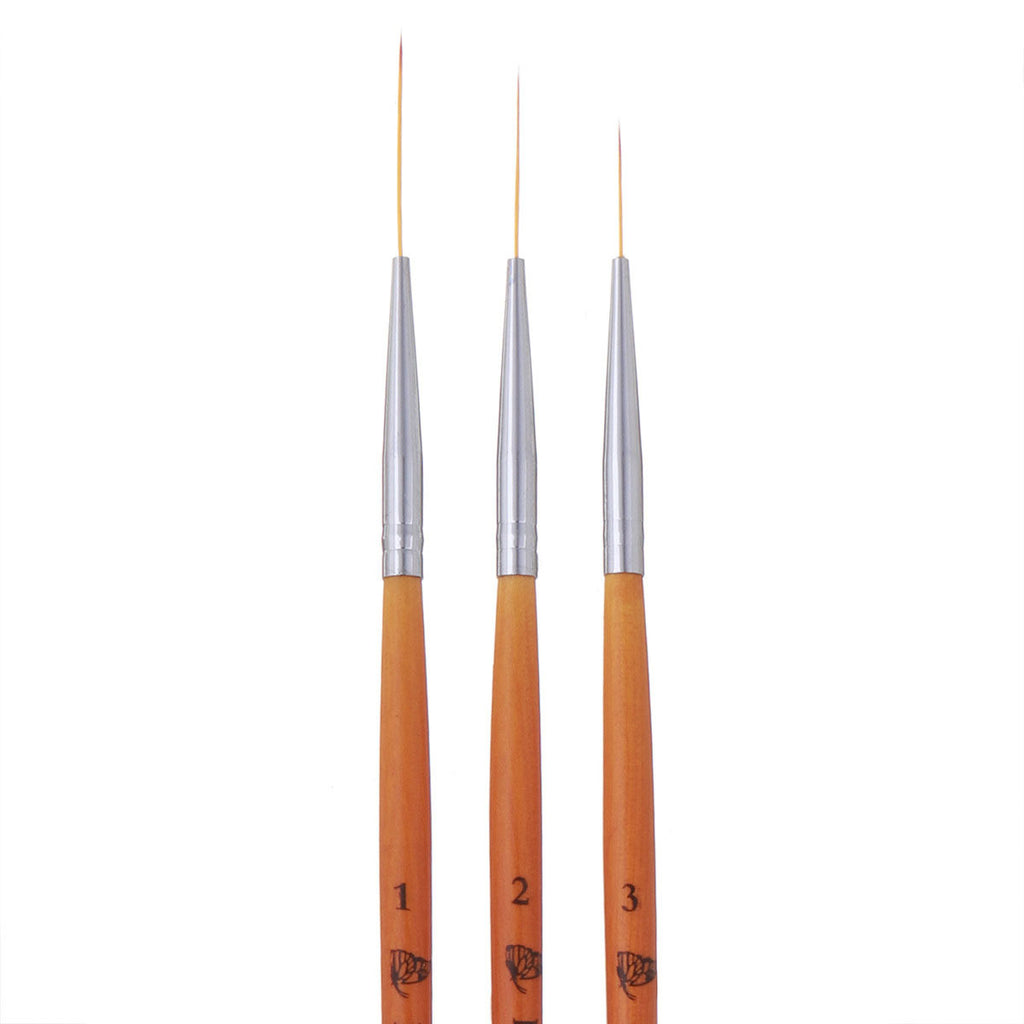 EZFlow Log Three Painted Nail Art Brush Tool