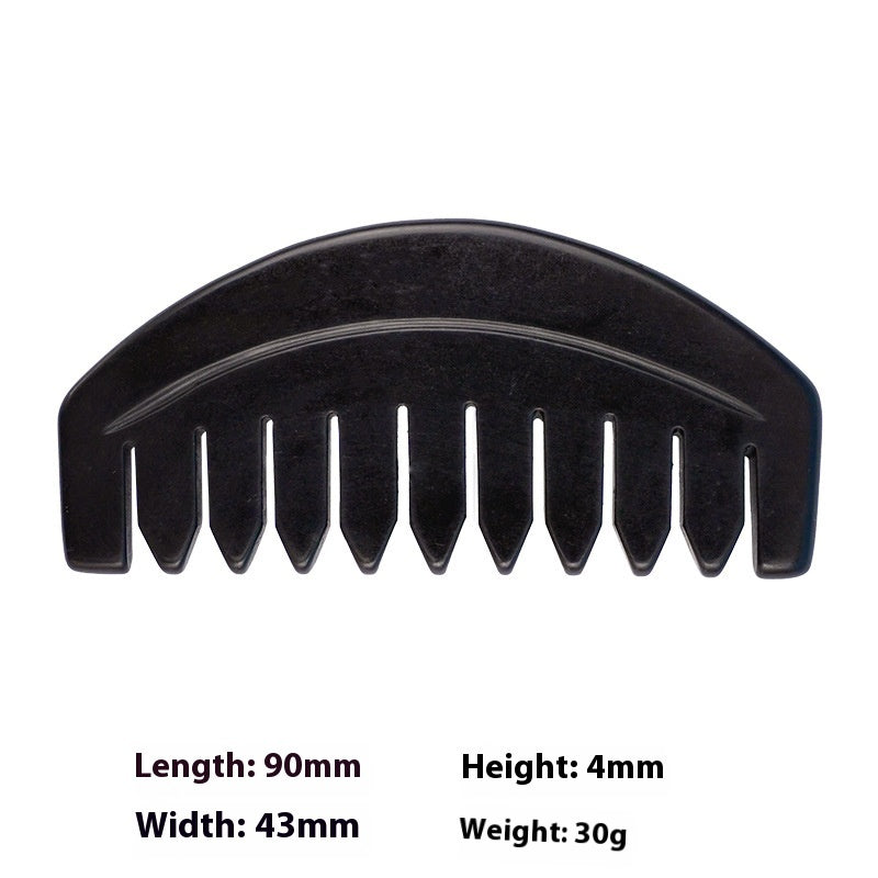 Dual-purpose Scraping Scalp Meridian Portable Head Massage Jade Comb