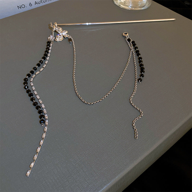 Cold Butterfly Diamond Crystal Hairpin Personality