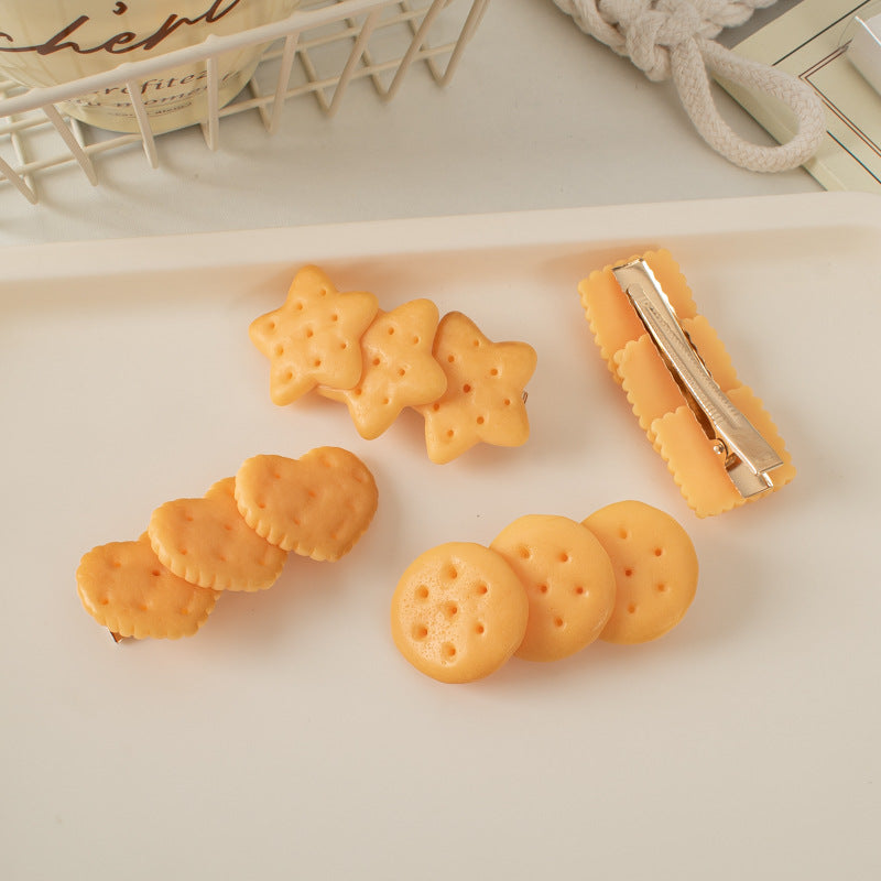 Cute Baking Biscuits All-match Hairpin Female