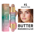 Lakerain Natural Nude Makeup Double-headed Three-dimensional Face Repair Blush Stick