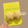 Yellow Fat Star Hair Clip Side Clip Headpiece