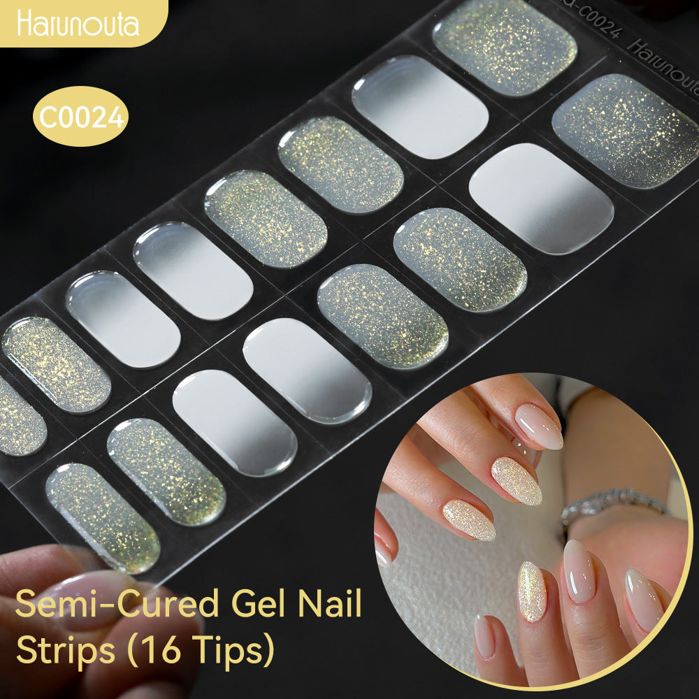 Harunouta Nail Stickers UV Gel Nail Sticker Semi-curing