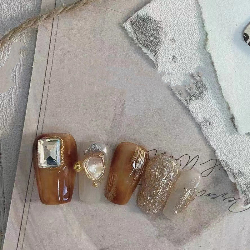 Women's Fashion Amber Blooming Gradient Nail Art