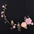 Flower Wreath Headdress Pink Headband Wedding Dress Headband