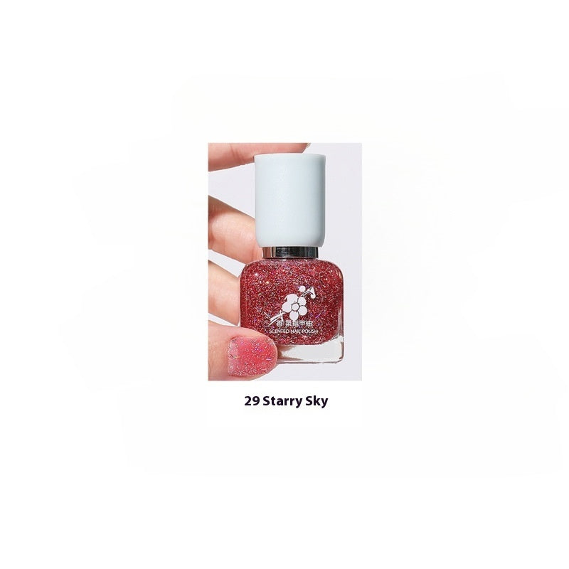 Wutering Water-based Quick-drying Baking-free Long-lasting Tearable Popular Color White Fragrance-retaining Nail Polish