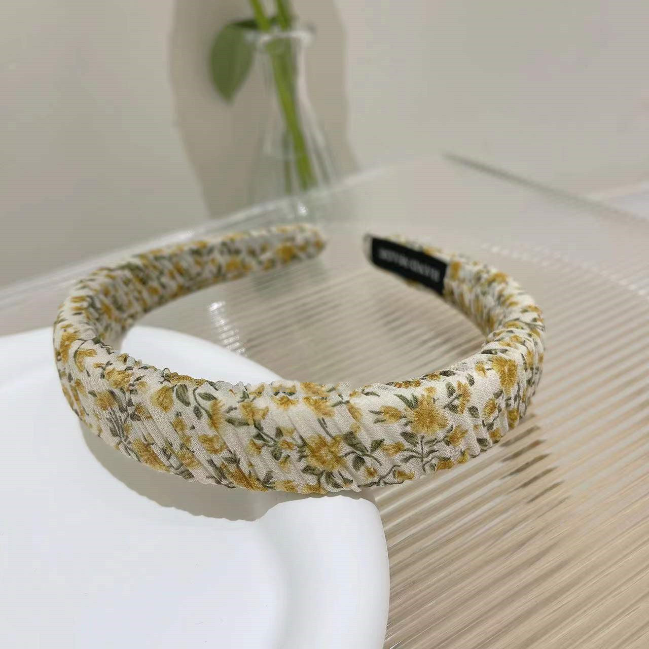 Mori's New Chiffon Small Floral Pleated Headband