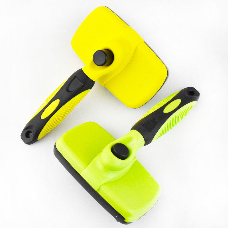 Automatic Pet Hair-pushing Comb Push-type Telescopic Needle Comb For Dogs