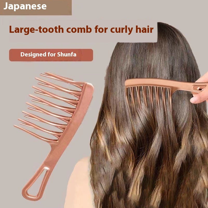 Double Row Large Tooth Comb Curly Hair Design Smooth Hair