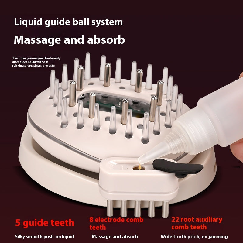 Golden Rice Red Light Healthy Hair Comb Massage Electrodynamic Instrument