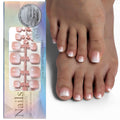 French Nail Finished Wear Nails Frosted Toe Nail Patch