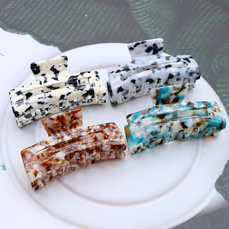 Acetate Medium Hollow Square Grab Clip 8cm
