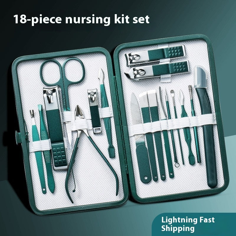 Nail Clippers Set Dark Green Portable