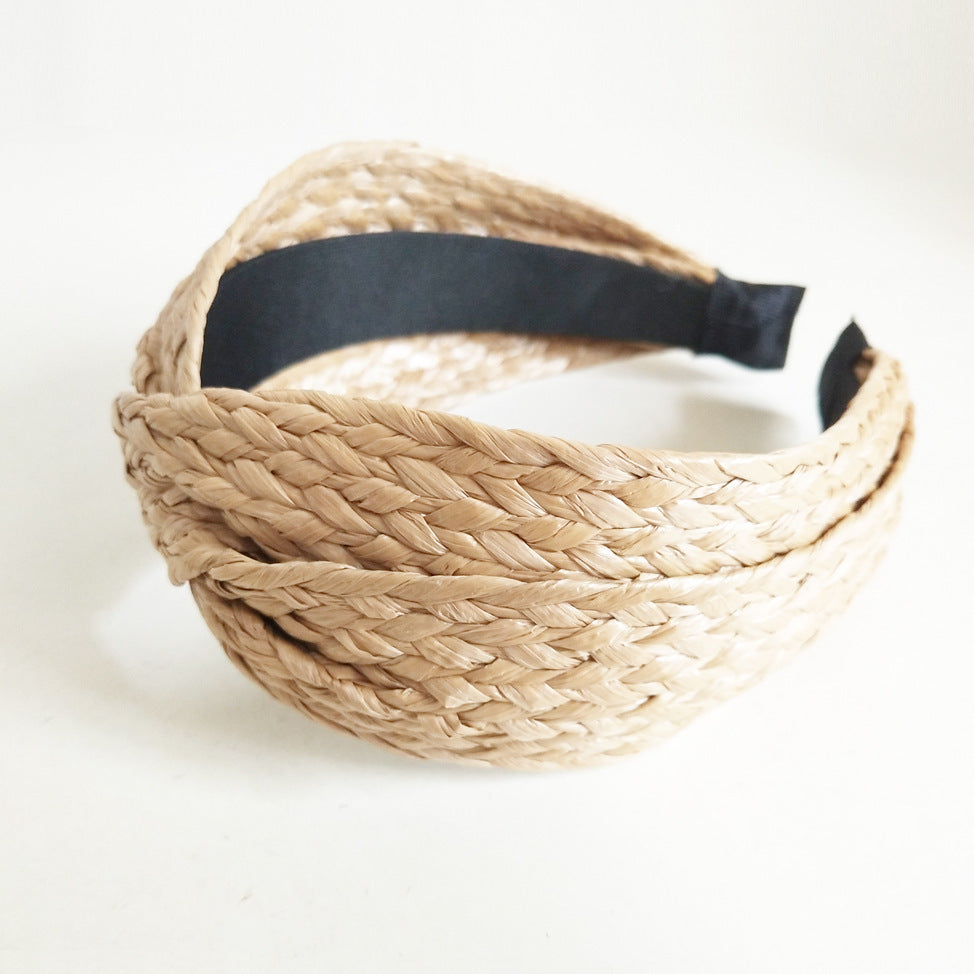 Korean Style Fashion Temperament Straw Braided Headband