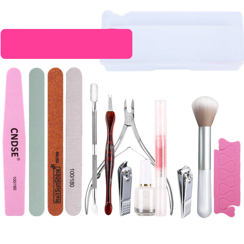 SZLIAN Nail Art Tool Set Decoration Nail File Polishing Strip Polishing Nail Sand Strip Exfoliating Scissors