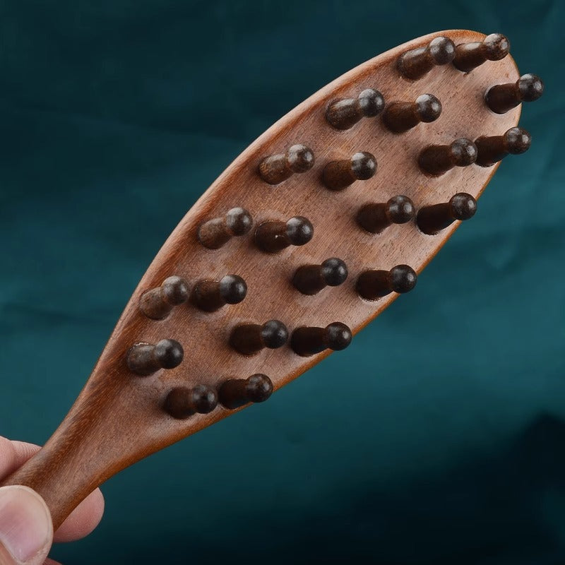 Massage Comb Head Ebony Meridian Comb