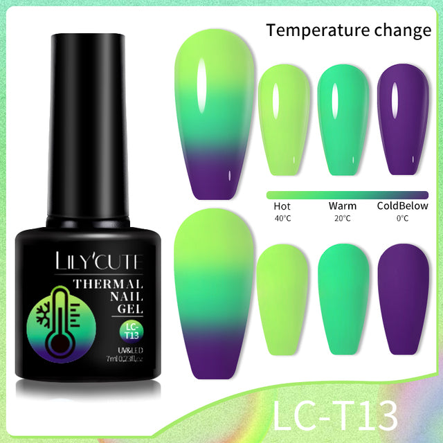 Lilycute Color Changing Thermal Gel Nail Polish Winter Purpl
