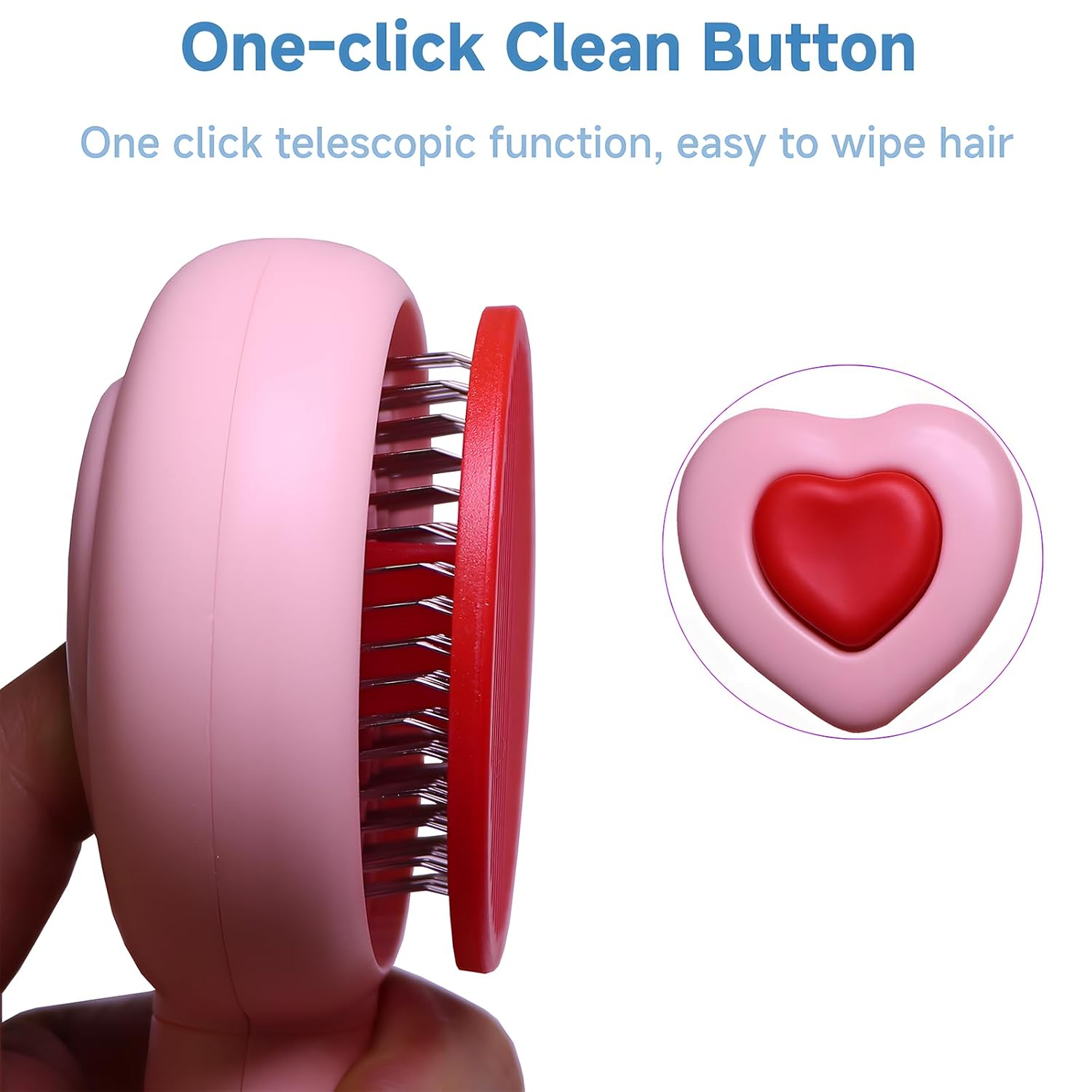 Pet Beauty Hair Removal Comb Cat Brush - One Click Release Care Cat Comb Dog Hair Removal Brush