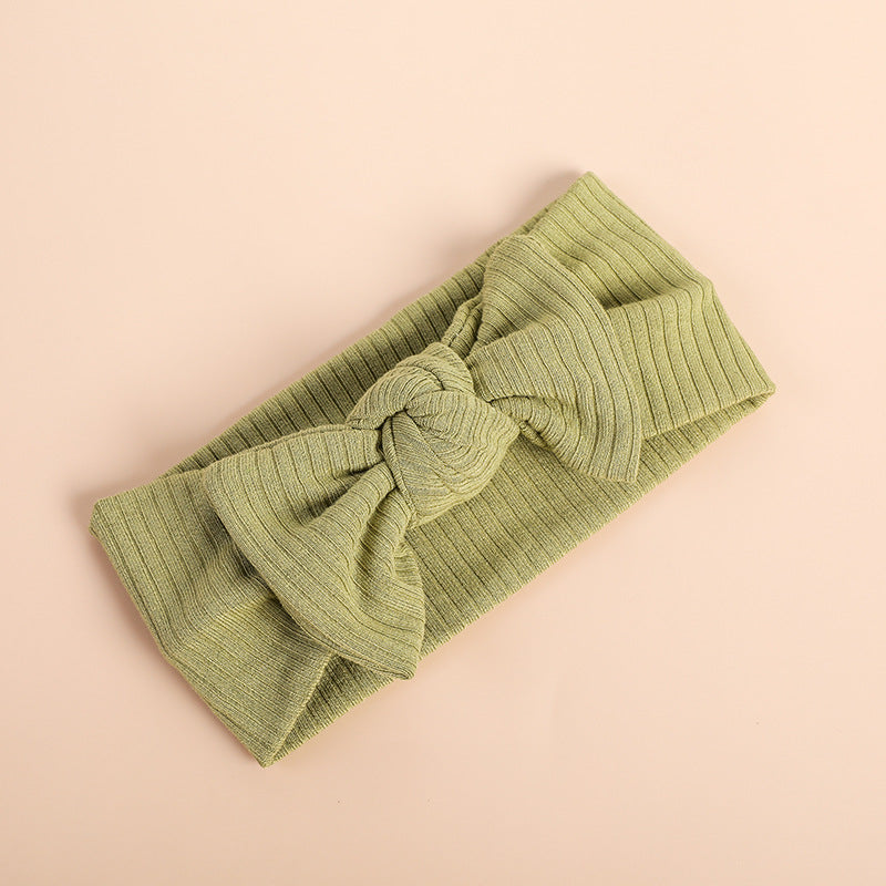 Baby Knitted Stretch Non-marking Bow Hair Tie