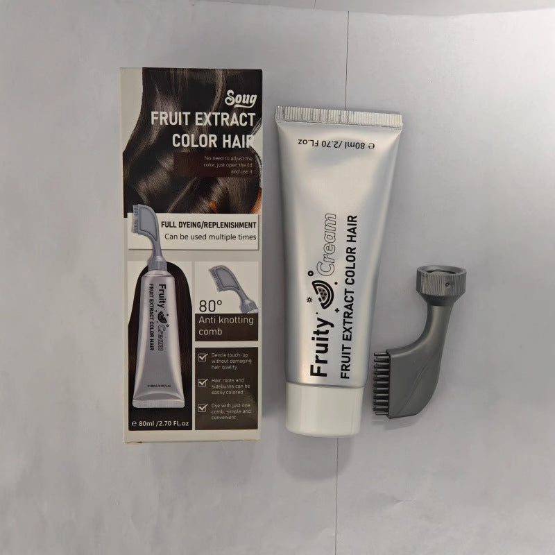 Fruit Comb Plant Hair Dye Black Hair Color Cream When Combed