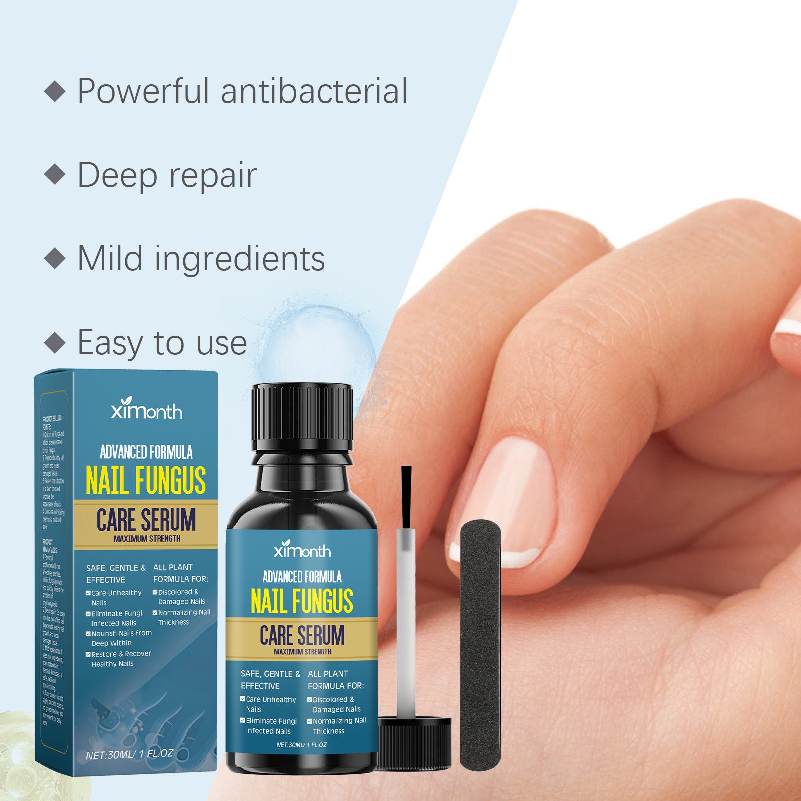 Ximonth Nail Care Solution Gentle Cleaning