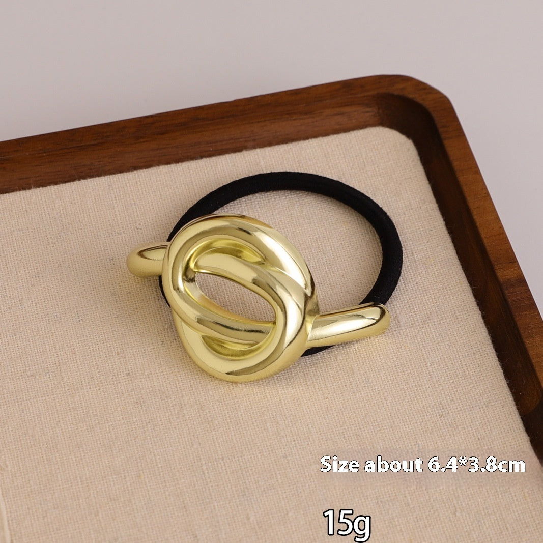 European And American Cold Style Geometric Metal Concave-convex Stretch Retro Head Rope