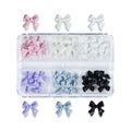 30 PCs Boxed Resin Bowknot Nail Ornament
