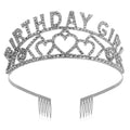 Flash Diamond Birthday Crown Party Decoration Headband Prom Headwear Set