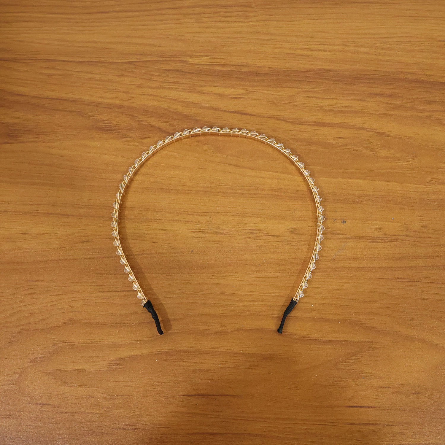 Elegant Crystal Studded Metal Hair Band (1 Pc)