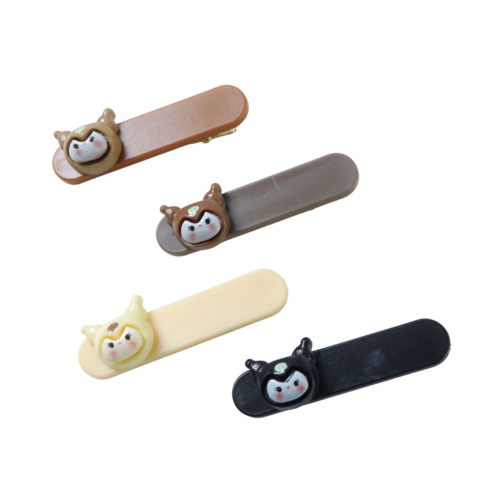Cute Cartoon Animal Face Decorative Hair Clips (4 Pc)