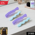 Comb-shaped Hair Clips Set For Girls  Women  Stylish Hair Pins (4 Pc )