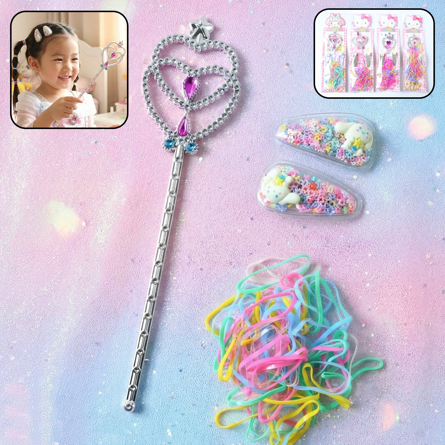 Mix Stylish Hair Accessories Kit (1 Set)