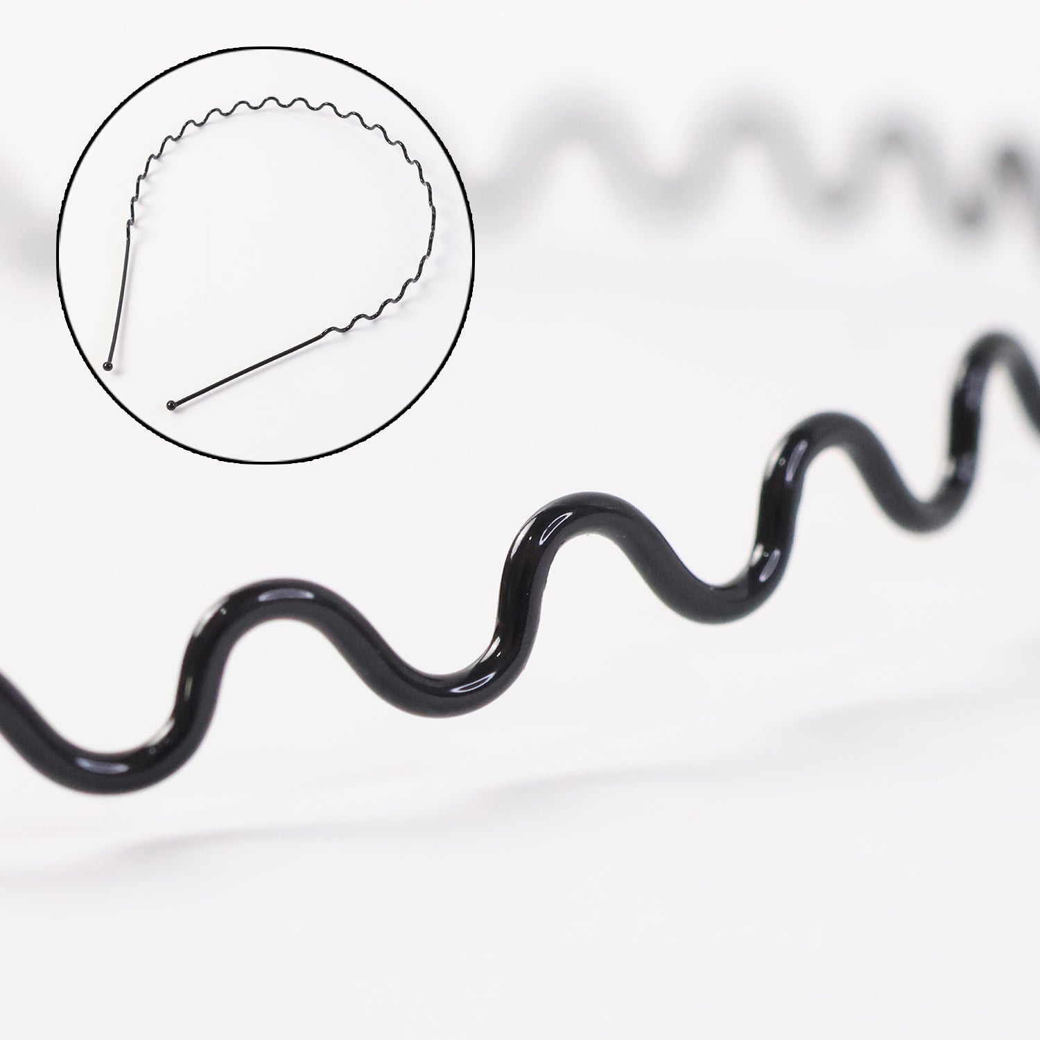 Premium Metal Wave Hair Bands For Men  Women (12 Pc)